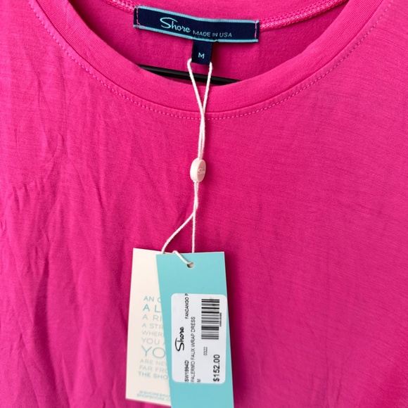 Shore Brand  |  Palermo Faux Wrap Dress Fandango Pink Size Medium NWT   SOLD OUT - Picture 3 of 15